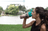 A woman drinking Keto Chow