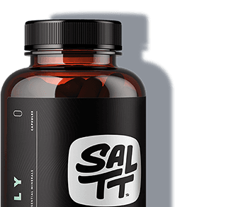 Bottle of SALTT electrolyte supplements