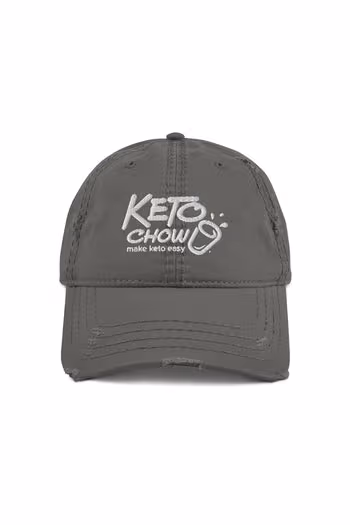 Keto Chow Distressed Dad Hat (dark)